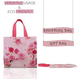 Kuber Industries Printed Shopper Tote Bag with Cut Work image 4