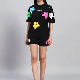 GRIFFEL Printed Oversized Pure Cotton Co-Ords-picture-43