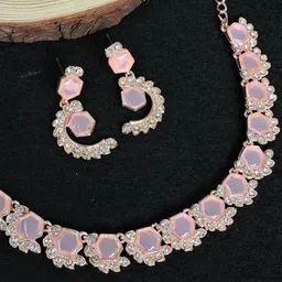VATSALYA creation Women PinkJewellery Set-image-89