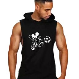 FABSTIEVE Graphic Printed Hooded Sleeveless T-shirt-image-85
