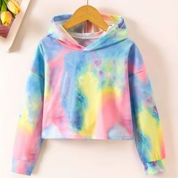 ZOFIS Girls Printed Hooded Raw Edge T-shirt-image-60
