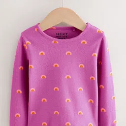 NEXT Infant Girls Conversational Printed Ribbed T-shirt-image-24