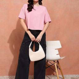 CORSICA Round Neck Longline Textured Oversized Top-image-90