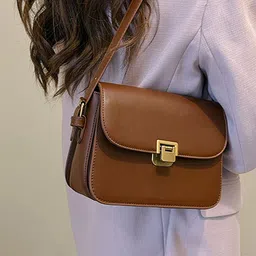 LULU & SKY PU Oversized Structured Handheld Bag image 3