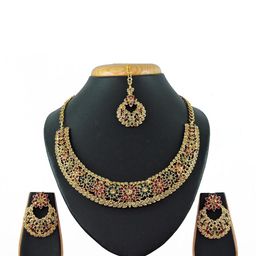 VATSALYA creation Stone Studded Statement Necklace-49
