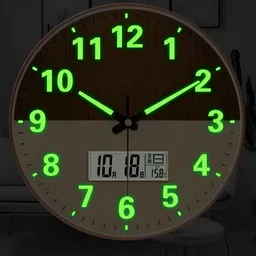 M T BROTHERS Radium Beige Printed Contemporary Wall Clock-24