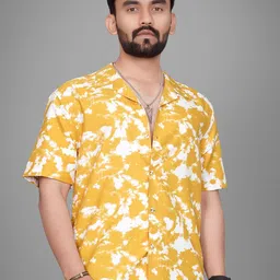 Metronaut Men Cuban Collar Abstract Printed Casual Shirt-image-16