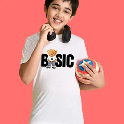 NUSYL Boys Typography Printed Round Neck Cotton T-shirt-image-52