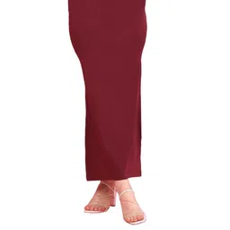 GANIX FASHION THAT DEFINE YOU Maroon Cotton Shapewear-image-2