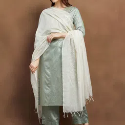 Melange by Lifestyle Embroidered Dyed Tasselled Dupatta-picture-16