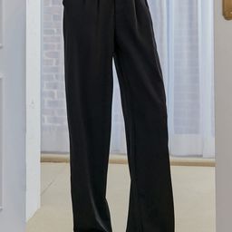 HIGH BUY Women Relaxed High-Rise Pleated Trousers-image-61