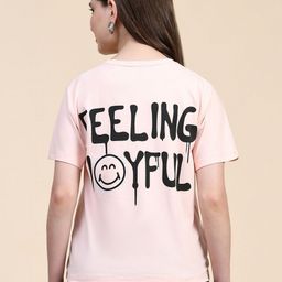 AECK Women Typography Printed Extended Sleeves Pockets T-shirt-image-80