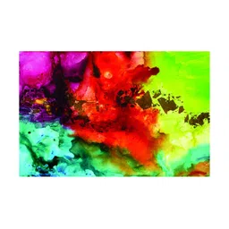 Inephos Red & Yellow Canvas Abstract Wall Art-picture-0