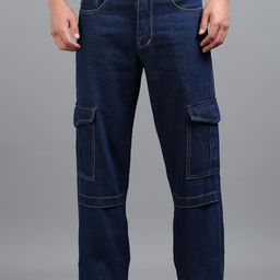 Kolor Fusion Men Loose Mid-Rise Cotton Baggy Fit Cargo Jeans-image-51