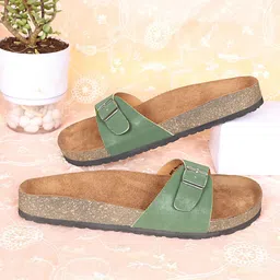 MOZAFIA Women Open Toe Flats with Buckles-image-71