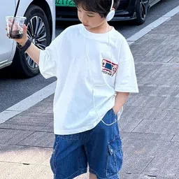 Xsole Boys Graphic Printed Round Neck Cotton Oversized T-shirt-picture-23