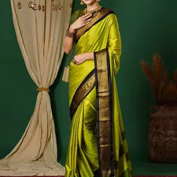 SILKWEAR Ethnic Motifs Zari Silk Cotton Banarasi Saree-52