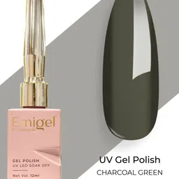 Emigel PROFESSIONAL UV Led Soak Off Gel Nail Polish - 12 ml - Charcoal Green E-089-picture-14