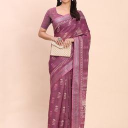 Astita Tribal Floral Printed Zari Saree-image-98