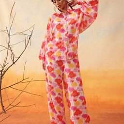 indo street Floral Printed Shirt With Trousers-picture-47