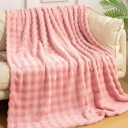Myntra Elegant Homes Pink Fleece AC Room 300 GSM Double Bed Blanket-image-25