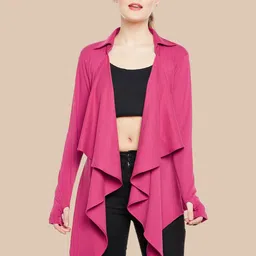 Hypernation Cotton Open Front Shrug-43