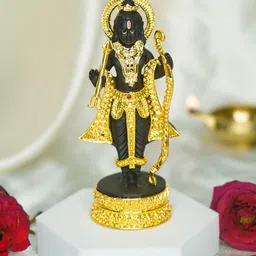 Ekhasa Black and Gold-Toned Ram Lalla Idol Shri Ramlala Religious Idol Showpiece-image-96