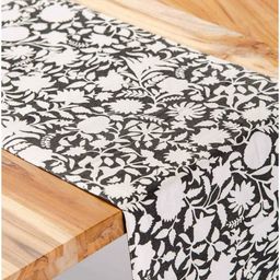 FREEDOM TREE Charcoal-Grey Printed Cotton Table Runner-image-33