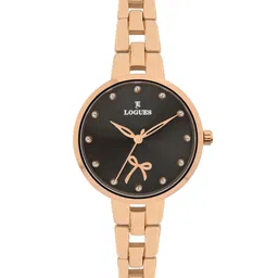 L LOGUES Women Brass Dial & Bracelet Style Straps Analogue Watch L E-799 WM-27-image-2