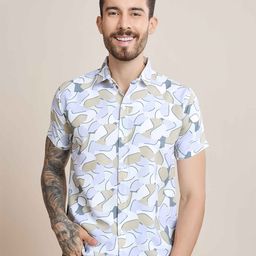 choiceit Men Regular Fit Spread Collar Abstract Printed Cotton Casual Shirt-image-85