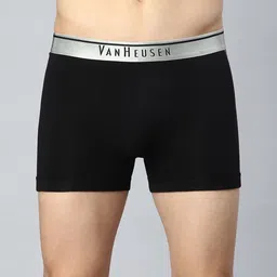 Van Heusen Cotton Mid-Rise Trunks IHQTR1BKS30041-Black-picture-13