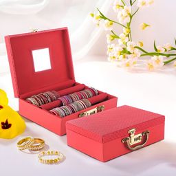 Aura Red Set of 2 Regular Jewellery Organiser Organisers-17