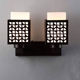Gojeeva Black Wood Square Shaped Wall Lamp-picture-9