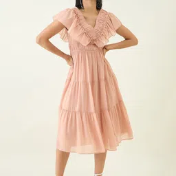 aayu Georgette Fit & Flare Midi Dress-image-26