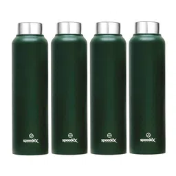 Speedex Olive Green Set of 4 Stainless Steel Colourblocked Water Bottle-image-93