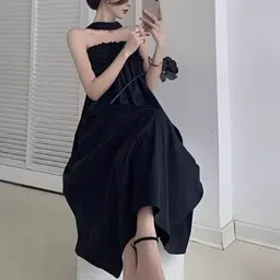 StyleCast Women Choker Neck A-Line Midi Dress-picture-48