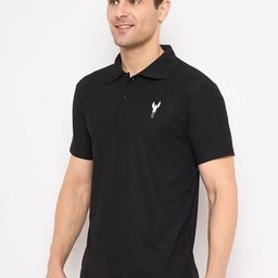 KASMA Men Solid Polo Collar Cotton T-shirt-image-75
