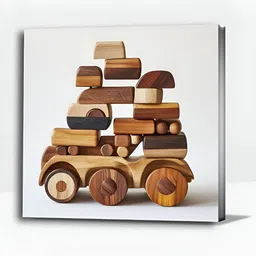 OLIVE TREE White And Brown Abstract Canvas Wall Art image 2