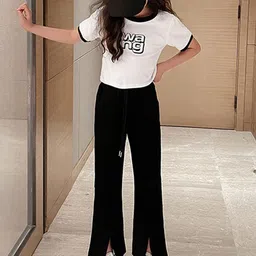 LULU & SKY Girls Printed Round Neck Top with Trouser-image-28