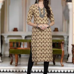 Moda Rapido Selection Of 2 Floral Printed Round Neck Straight Kurta-image-24