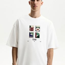 MISCHIEF MONKEY Graphic Printed Drop-Shoulder Sleeves Pure Cotton Oversized T-shirt-picture-5