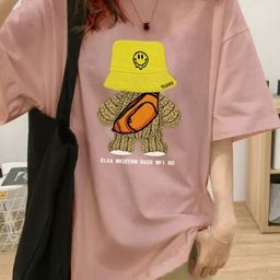 KPOP Women Graphic Printed Round Neck Oversized T-shirt-picture-11
