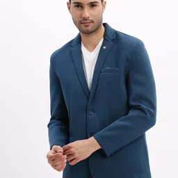 SHOWOFF Cotton Slim Fit Single-Breasted Blazer-picture-4