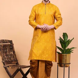 Sydney Heights Men Regular Kurta with Dhoti Pants-picture-18