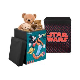 YK Red & Black 2 Printed Regular Multi-Utility Organiser Storage Box with Lid & Handles-image-26