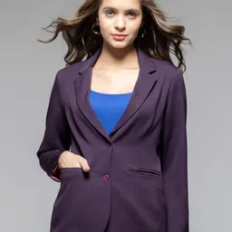 SHAYE Comfort Fit Notched Lapel Collar Double-Breasted Blazer-image-4