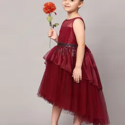 Toy Balloon kids Girls Net Fit and Flare Maxi Dress-69