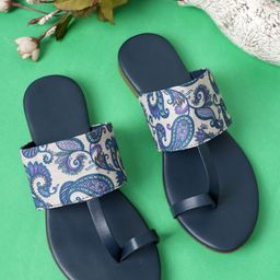 SAPATOS Women Printed Casual One Toe Flats-image-6