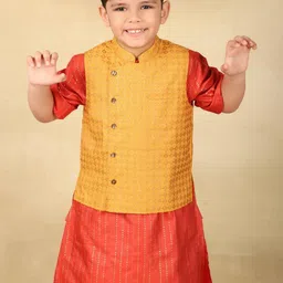 Fabindia Hand Block Printed Nehru Jacket image 1