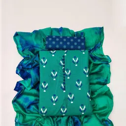 Peachmode Green Printed Unstitched Dress Material-picture-23